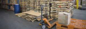 Pallets in warehouse